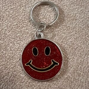 Red Smiley Face Keychain